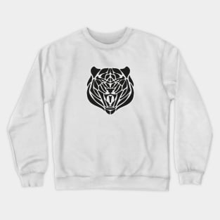 Abstract Tiger Head Crewneck Sweatshirt